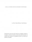 Hacia la construcción de sociedades e identidades.