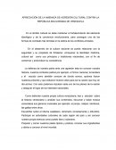 APRECIACIÓN DE LA AMENAZA DE AGRESIÓN CULTURAL CONTRA LA REPÚBLICA BOLIVARIANA DE VENEZUELA