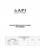 PLAN DE RESCATE EN ALTURAS TECHUMBRES.