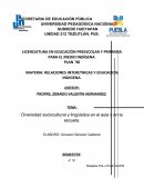 Diversidad sociocultural y lingüística en el aula y en la escuela.