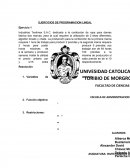 EJERCICIOS DE PROGRAMACION LINEAL . Industrias Textimax S.A.C.