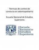 Técnicas de control de conducta en odontopediatría