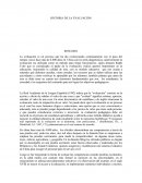Historia de la Evaluación.