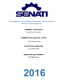 Investigación de Accidentes laborales, elaboración de Informe de Investigación