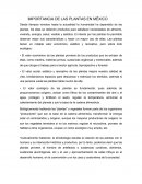 IMPORTANCIA DE LAS PLANTAS EN MÉXICO