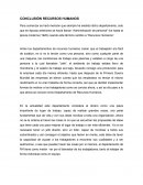 CONCLUSIÓN RECURSOS HUMANOS