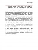 Cómo sería el Estado palestino de haberse dividido en provincias?
