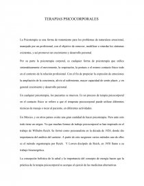TERAPIAS PSICOCORPORALES.. Página 1
