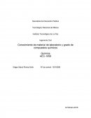 Conocimiento de material de laboratorio y grado de compuestos químicos