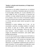 Analisis de la relación entre humanismo y el trabajo social como disciplina