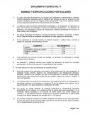 NORMAS Y ESPECIFICACIONES PARTICULARES.