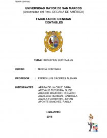 TEMA: PRINCIPIOS CONTABLES.. Página 1
