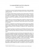 La responsabilidad social de la educación.