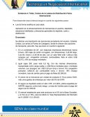 Costeo de la cadena de Distribución.