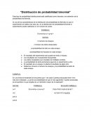Distribucion de probabilidad binomial.
