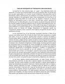 Carta de Participación al I Parlamento Interuniversitario