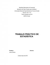 TRABAJO PRÁCTICO DE ESTADÍSTICA.. Página 1