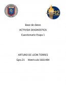 Actividad Diagnostica de base de datos.