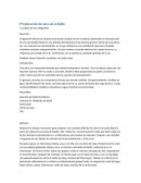 Preparación de una sal soluble.