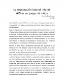 La explotación laboral infantil.