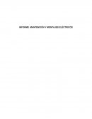 INFORME MANTENCIÓN Y MONTAJES ELÉCTRICOS
