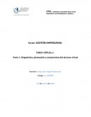 GESTIÓN EMPRESARIAL. Diagnóstico, planeación y compromiso del alumno virtual