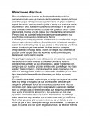 Relaciones afectivas.