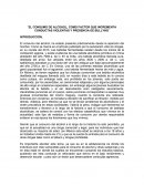 El consumo de alcohol, como factor que incrementa las conductas violentas.