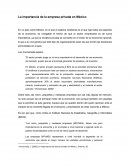 La importancia de las empresas privadas en México