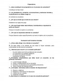 ¿Que constituyen los preparativos en el proceso de consultoría?