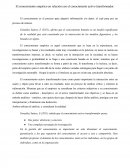 El conocimiento empírico en relación con el conocimiento activo transformador.