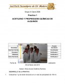 Practica 1- ACETILENO Y PROPIEDADES QUÍMICAS DE ALQUINOS