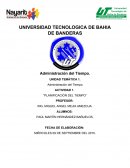 Tema: PLANIFICACION DEL TIEMPO.