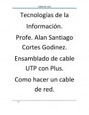 Ensamblado de cable UTP con Plus.