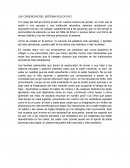 LAS CARENCIAS DEL SISTEMA EDUCATIVO.