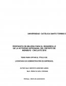 PROPUESTA DE MEJORA PARA EL DESARROLLO DE LA ACTIVIDAD ARTESANAL DEL DISTRITO DE MONSEFÚ - CHICLAYO 2016