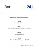 Pasos a seguir para protocolo de investigacion.