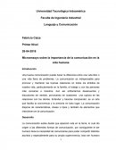 Importancion del lenguaje en la vida humana.
