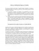 Pobreza y distribucion del ingreso en Colombia.