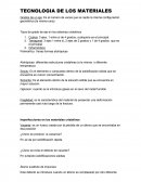 TECNOLOGIA DE LOS MATERIALES.