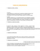 Tipos de argumentos.