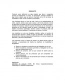 PRODUCTO como definición es algo (objeto) que tiene n respectivo proceso de fabricación