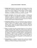 Conceptos de Legislación aduanera y tributaria.