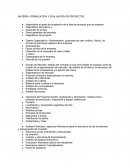 FORMULACION Y EVALUACION DE PROYECTOS.