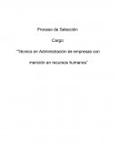 Técnico en Administración de empresas con mención en Recursos Humanos
