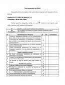 Test empresarial RRHH