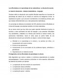 Tema de Las dificultades en el aprendizaje de las matemáticas. La discalculia escolar.