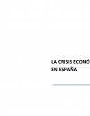 La crisis económica en España