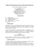 NORMAS COMPLEMENTARIAS PARA TESINAS DE PSICOLOGÍA