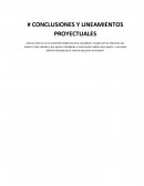 CONCLUSIONES Y LINEAMIENTOS PROYECTUALES